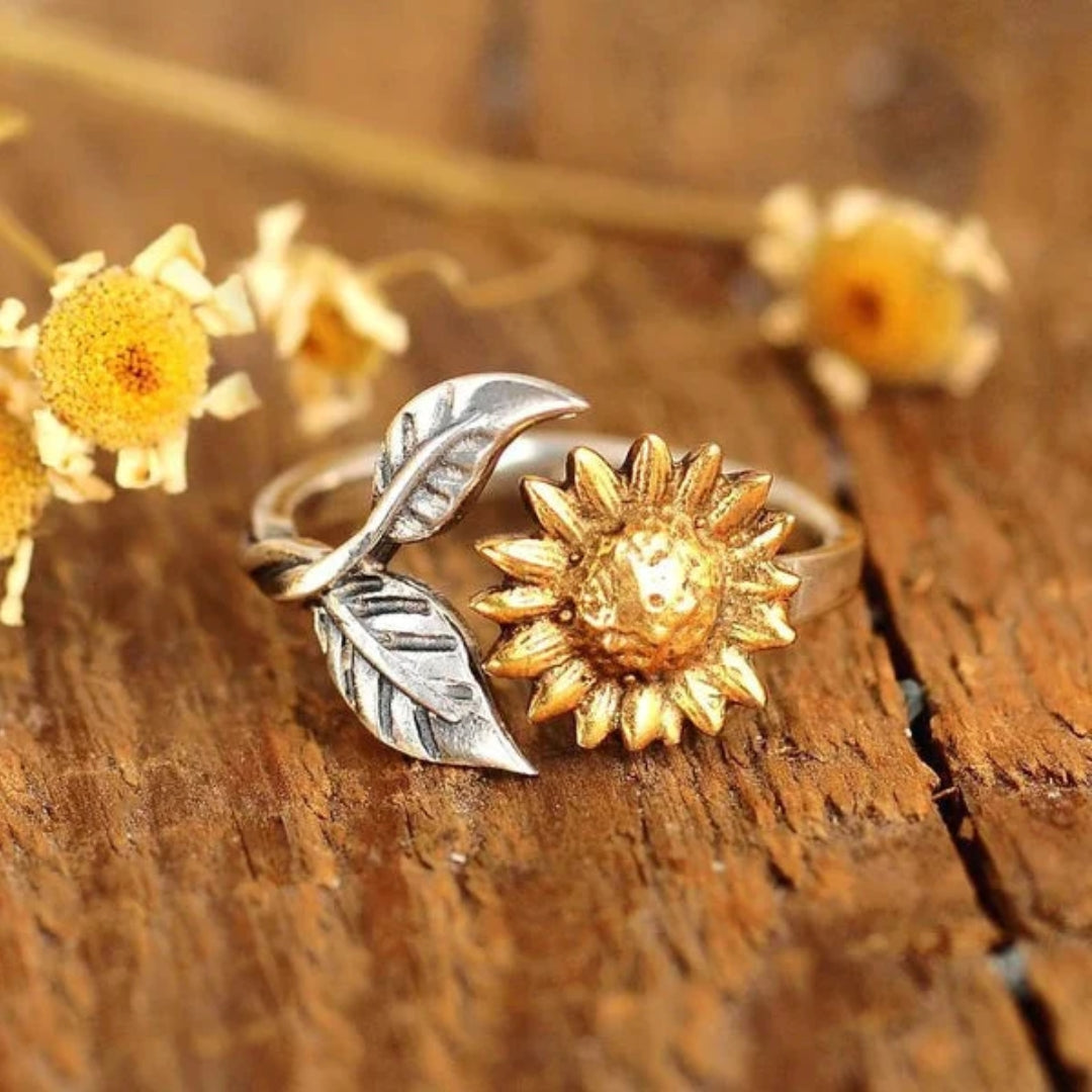 Anillo Girasol Vintage Ajustable