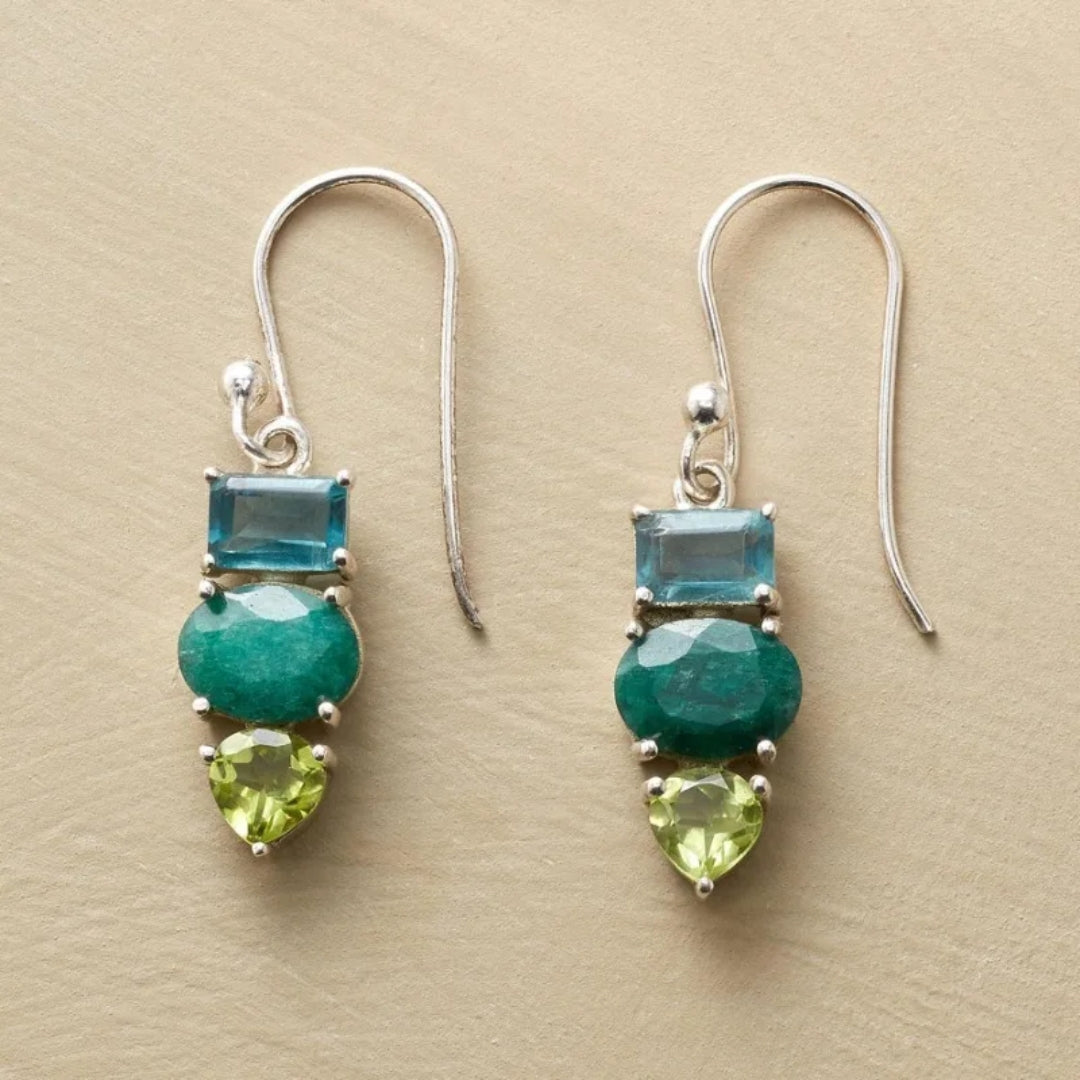 Aretes Vintage Nature Piedras Verdes