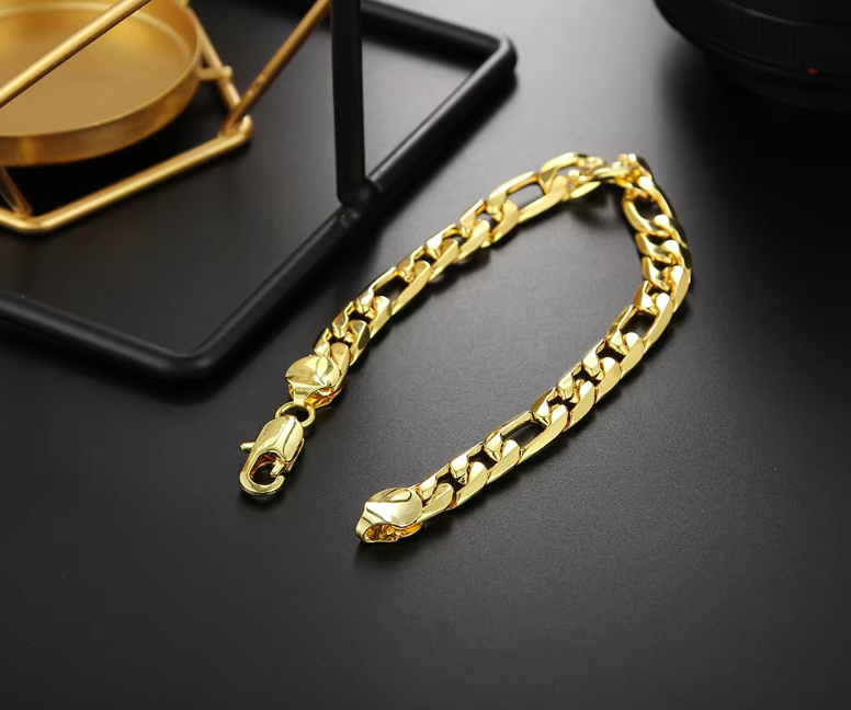 Pulsera Clásica Primera Calidad en Oro 18k