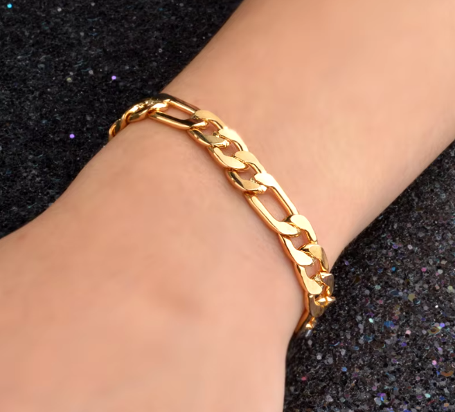 Pulsera Clásica Primera Calidad en Oro 18k