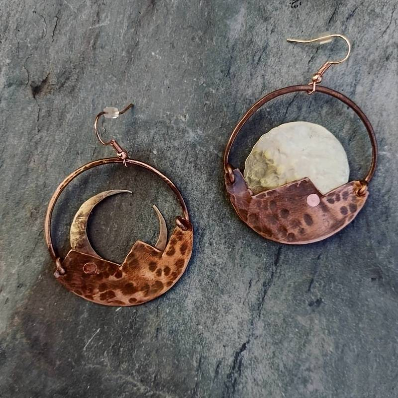 Aretes Luna y Sol Vintage