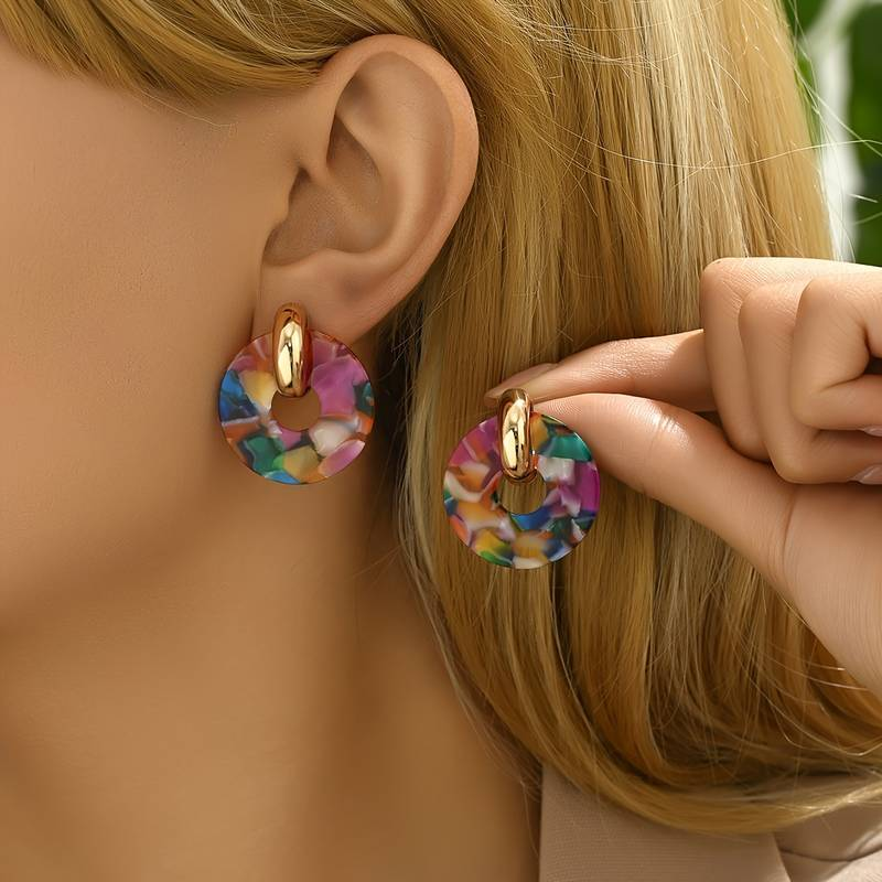 Aretes Multicolor Redondos Vintage