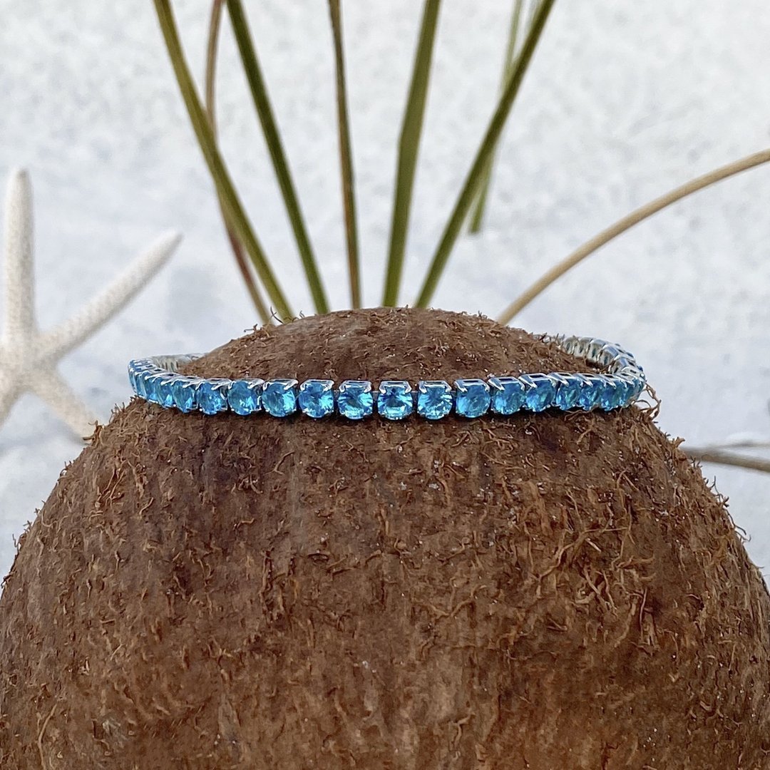 Pulsera Ocean Blue en Circonita y Plata