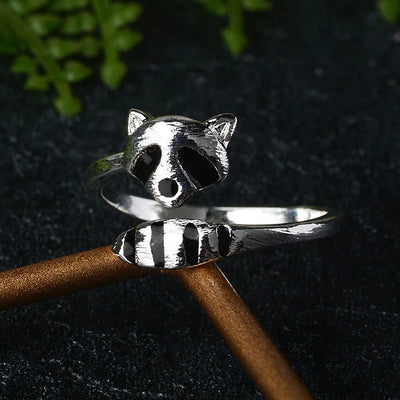 Anillo de Mapache en Plata