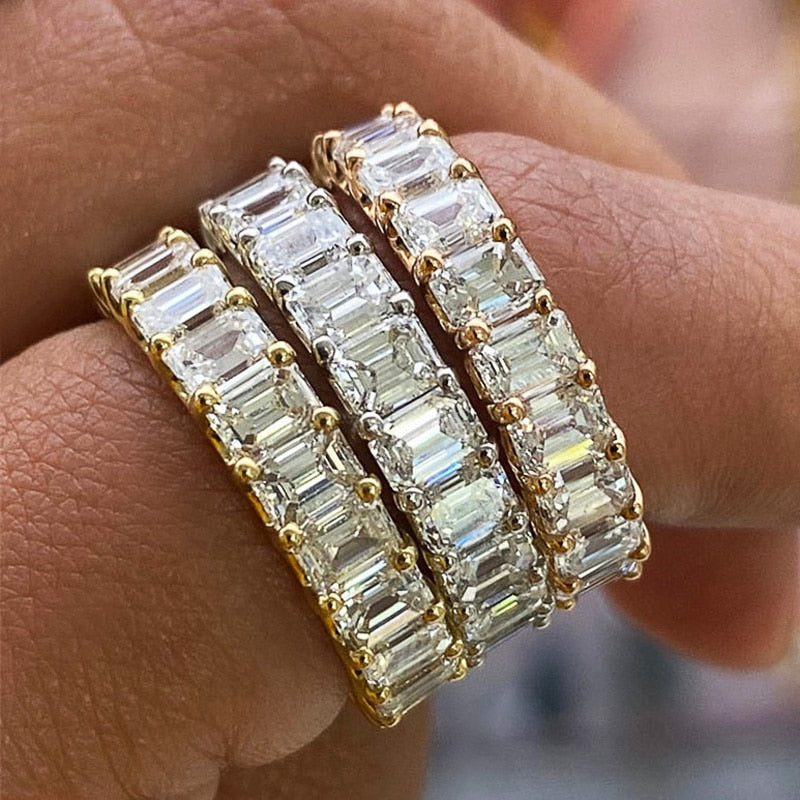 Anillos de Circonia Cúbica en Oro y Plata