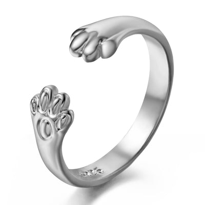 Anillo Ajustable de Patitas en Plata