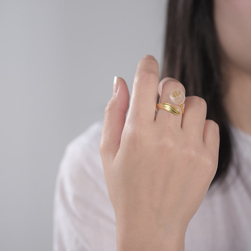 Anillo Ajustable Flor de Azucena