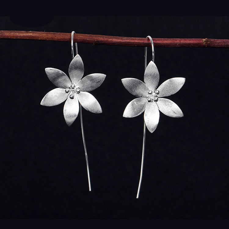 Pendientes Flor de Lotus de Plata 925