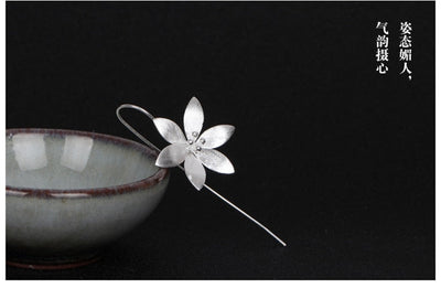 Pendientes Flor de Lotus de Plata 925