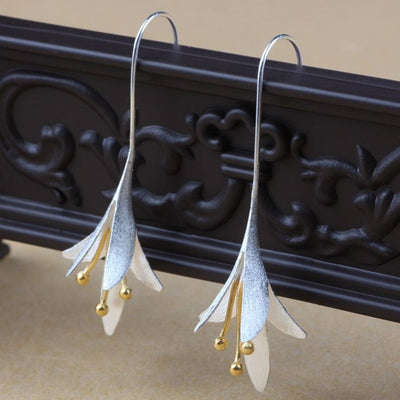 Pendientes Florales de Oro y Plata