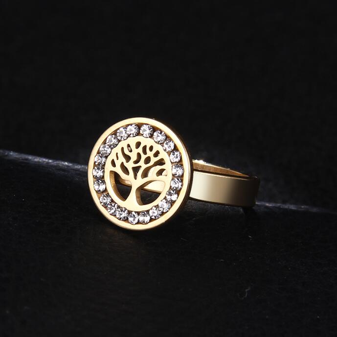 Anillo Árbol de la Vida con Circonitas en Oro y Plata