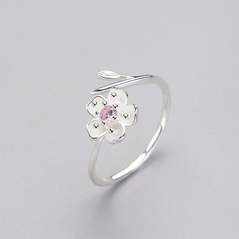 Anillo de Pétalo Ume en Plata 925