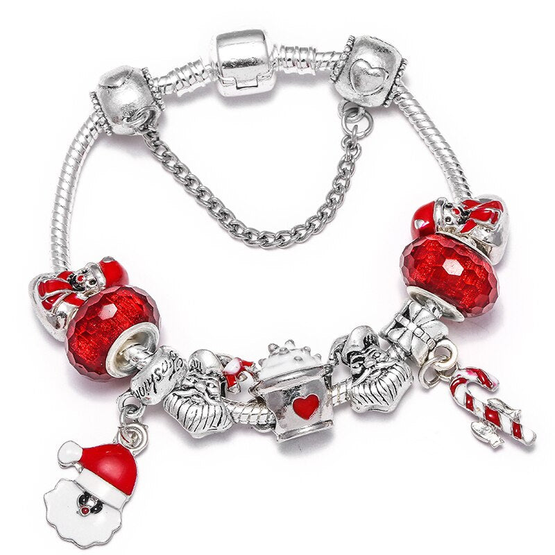 Pulsera Navidad Santa Claus en Plata