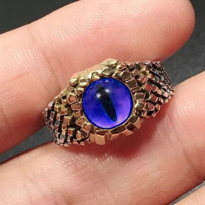 Anillo Vintage Ojo de Serpiente en Oro