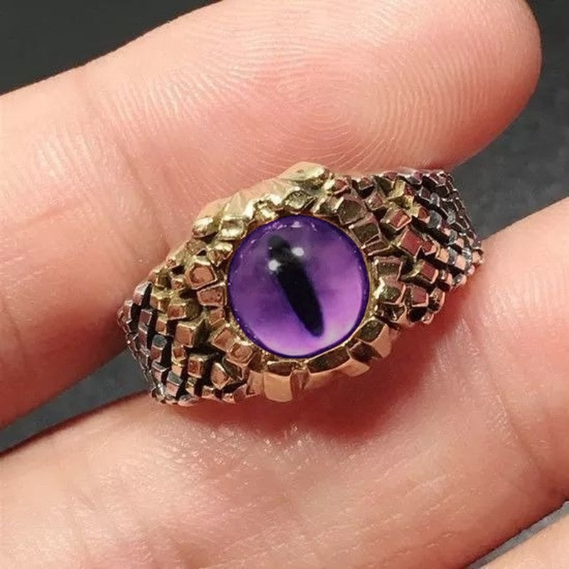 Anillo Vintage Ojo de Serpiente en Oro