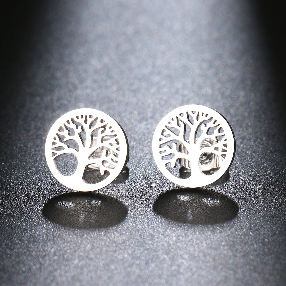 Pendientes Árbol de la Vida en Oro y Plata