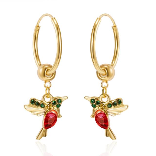 Aretes Colibrís Voladores Edición Limitada con Zirconios Incrustados