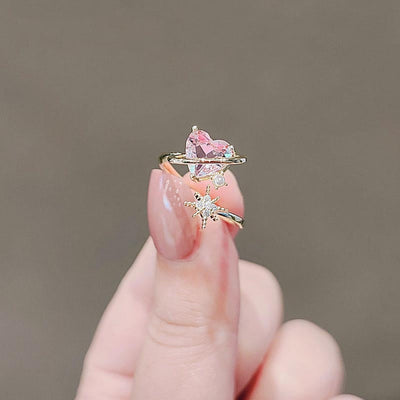 Anillo de Apertura de Amor Rosa en Oro