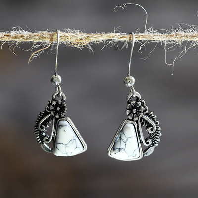 Aretes Vintage Piedra Turquesa en Plata