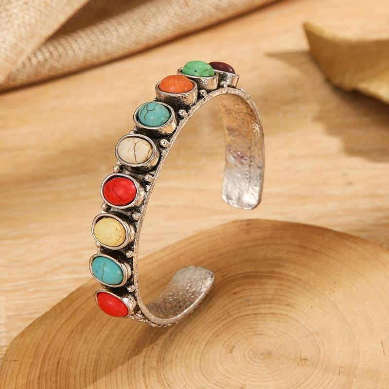 Pulsera Vintage Piedras de Colores