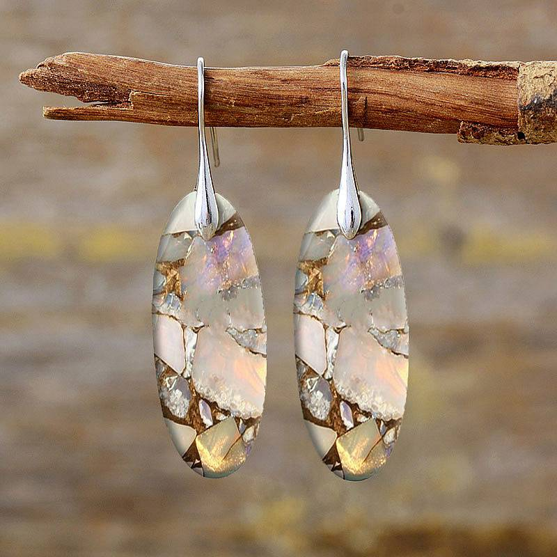 Aretes Piedra Natural Vintage