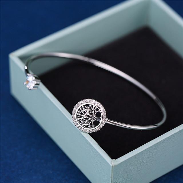 Pulsera Árbol de la Vida en Plata y Circonita