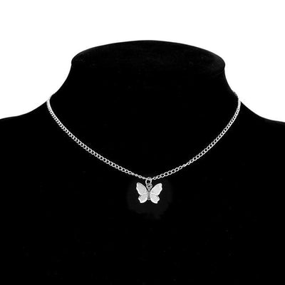 Collar de Mariposas en Plata y Baño de Oro